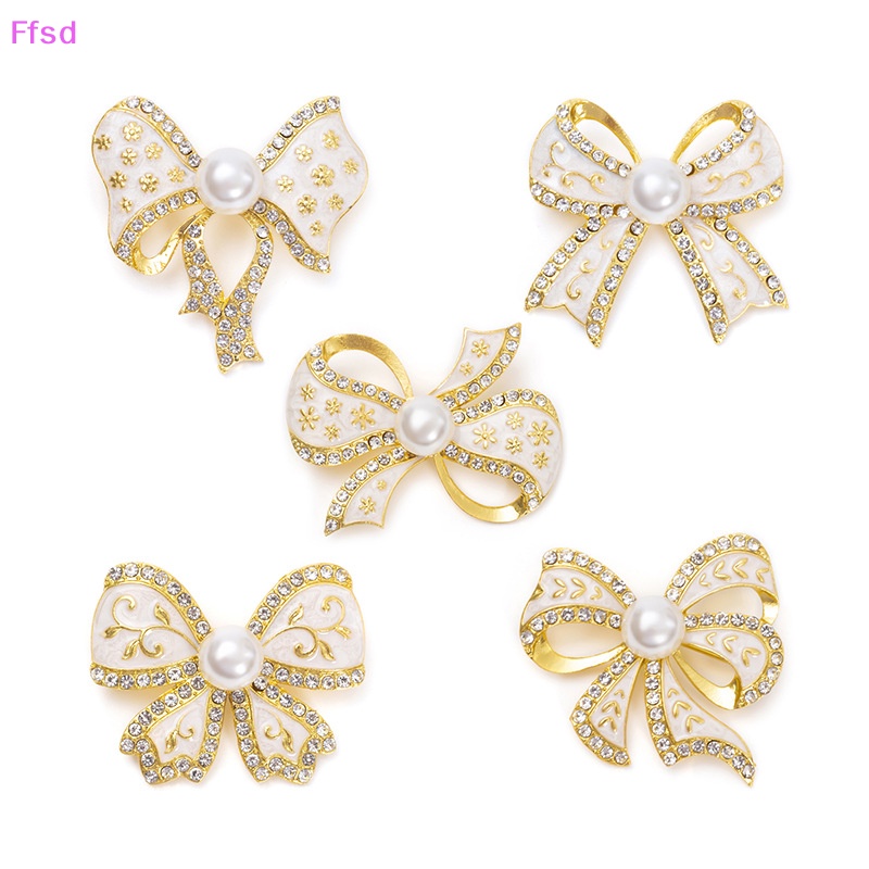 {Ffsd} Ghim Cài Áo Hình Nơ Đính Đá Ngọc Trai Giả Thời Trang Chống Ánh Sáng Dành Cho Nữ