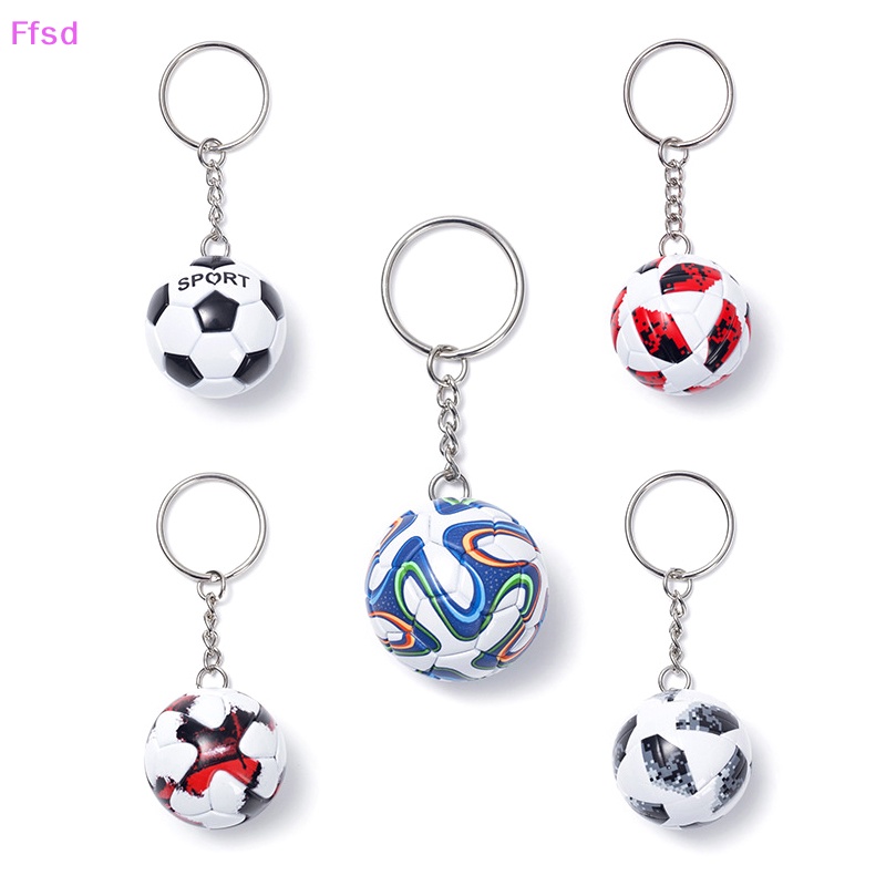 Móc Khóa Da PU Hình Quả Bóng Đá Thời Trang Cho Nam Nữ
