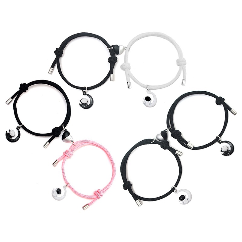 Ygt Set 2 Vòng Tay Mặt Hình Phi Hành Gia Có Từ Tính Thời Trang Cho Cặp Đôi