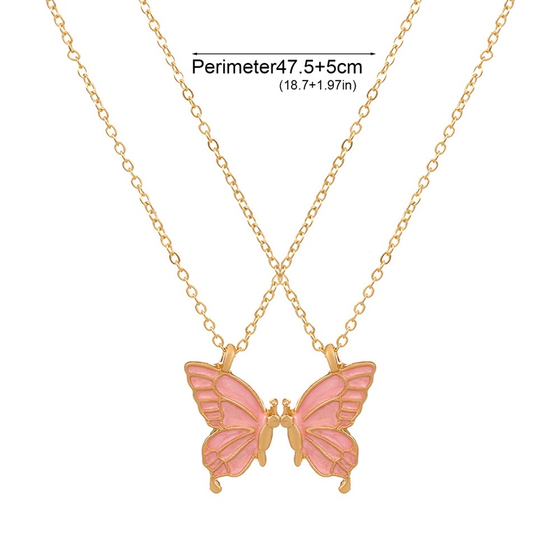 Ygt Set 2 Vòng cổ Mặt Hình Bướm Lấp Lánh Cho Nữ