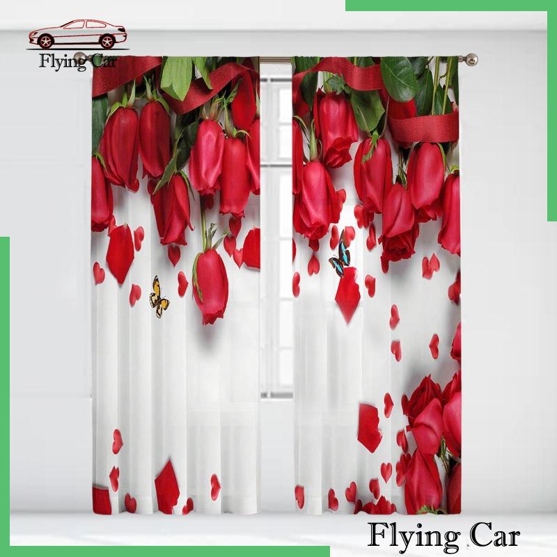 Rèm Cửa 52wx95L In Họa Tiết Dùng Trang Trí Phòng Ngủ / Nhà Bếp