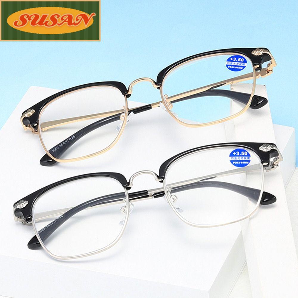 SUSANS Kính Đọc Sách Chống Ánh Sáng Xanh Thiết Kế Đơn Giản Phong Cách Vintage