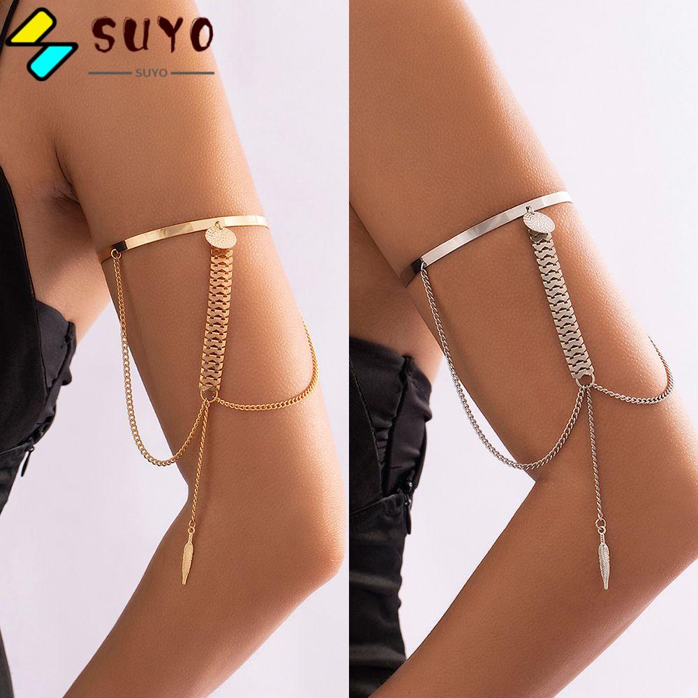 SUYO Vòng Đeo Bắp Tay Màu Vàng / Bạc Điều Chỉnh Được Kích Thước Cho Nữ