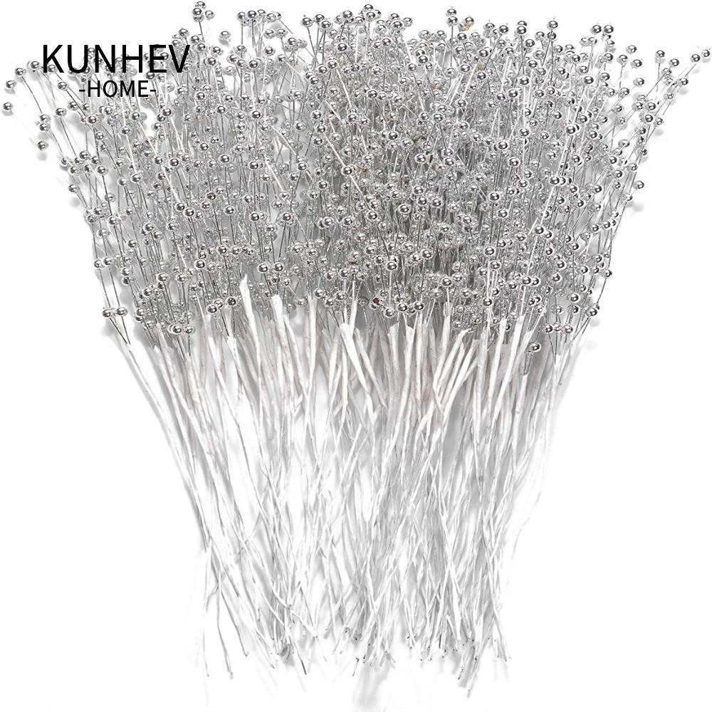 KUNHEV Set 100 Que Nhựa 4mm Trang Trí Bó Hoa Cưới