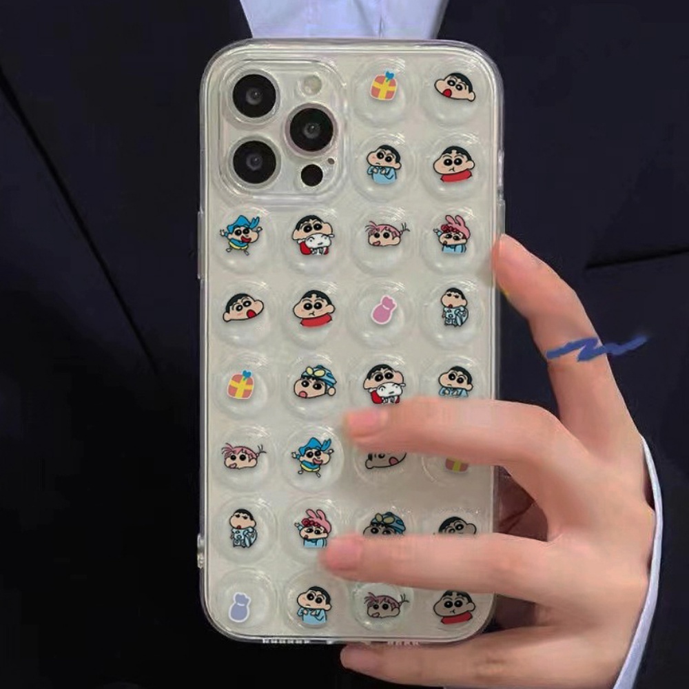 Ốp Điện Thoại TPU Dẻo Họa Tiết Hoạt Hình Cậu Bé Bút Chì Dễ Thương Cho IPhone 14 13 12 11 Pro Max X XR 8 7 Plus