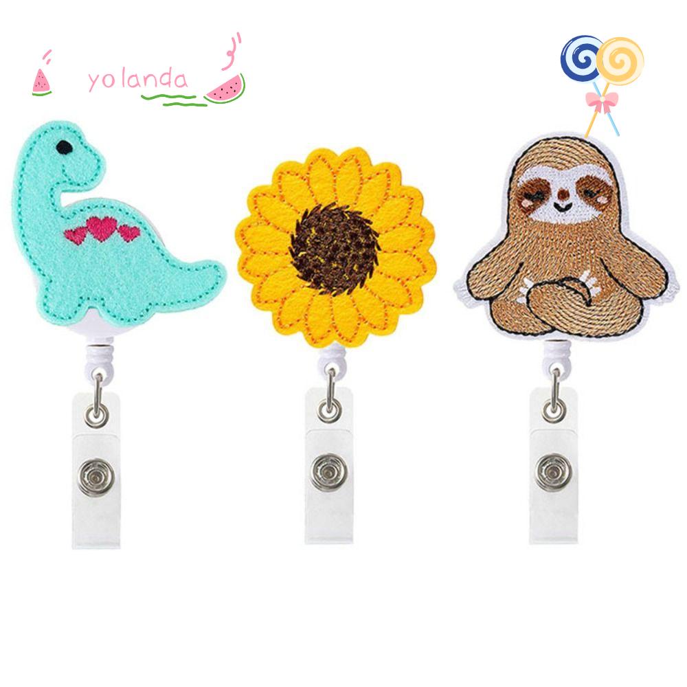 YOLA Set 3 Móc Chìa Khóa ABS Có Thể Thu Gọn Tiện Dụng Cho Y Tá / Văn Phòng