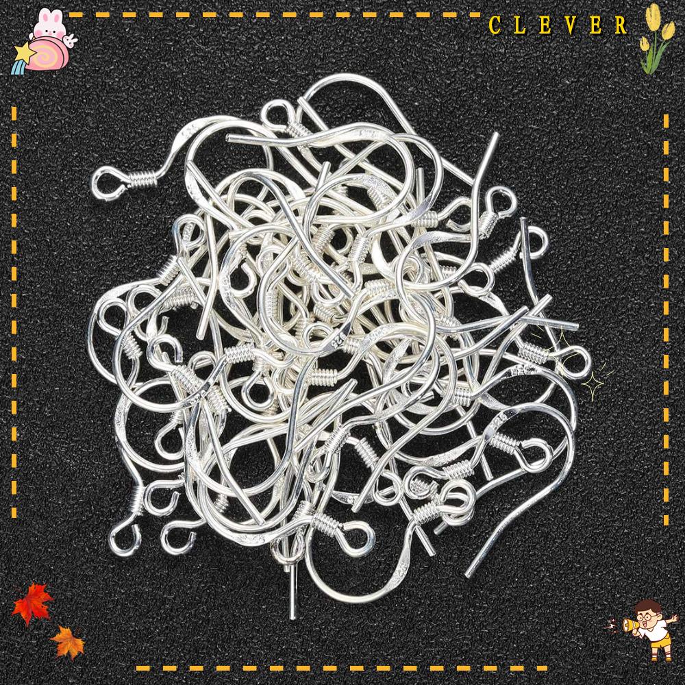 CLEVER Dây Móc Bông Tai Màu Bạc Làm Trang Sức DIY Cho Nữ