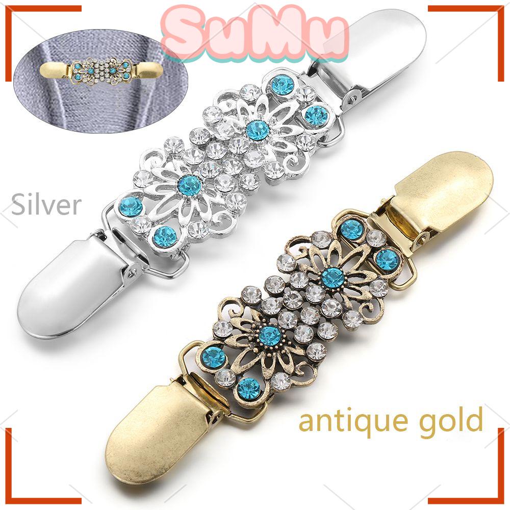 SUMU Kẹp Cài Áo Cardigan Đính Đá Pha Lê Kiểu Dáng Mới Thời Trang Dành Cho Mùa