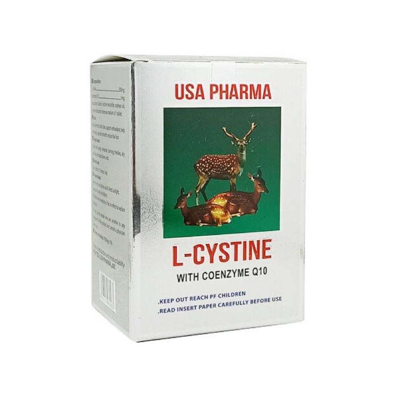 L-Cystine USA Pharma hộp 60 viên - Sản phẩm giúp đẹp da, đẹp tóc, giảm rụng tóc