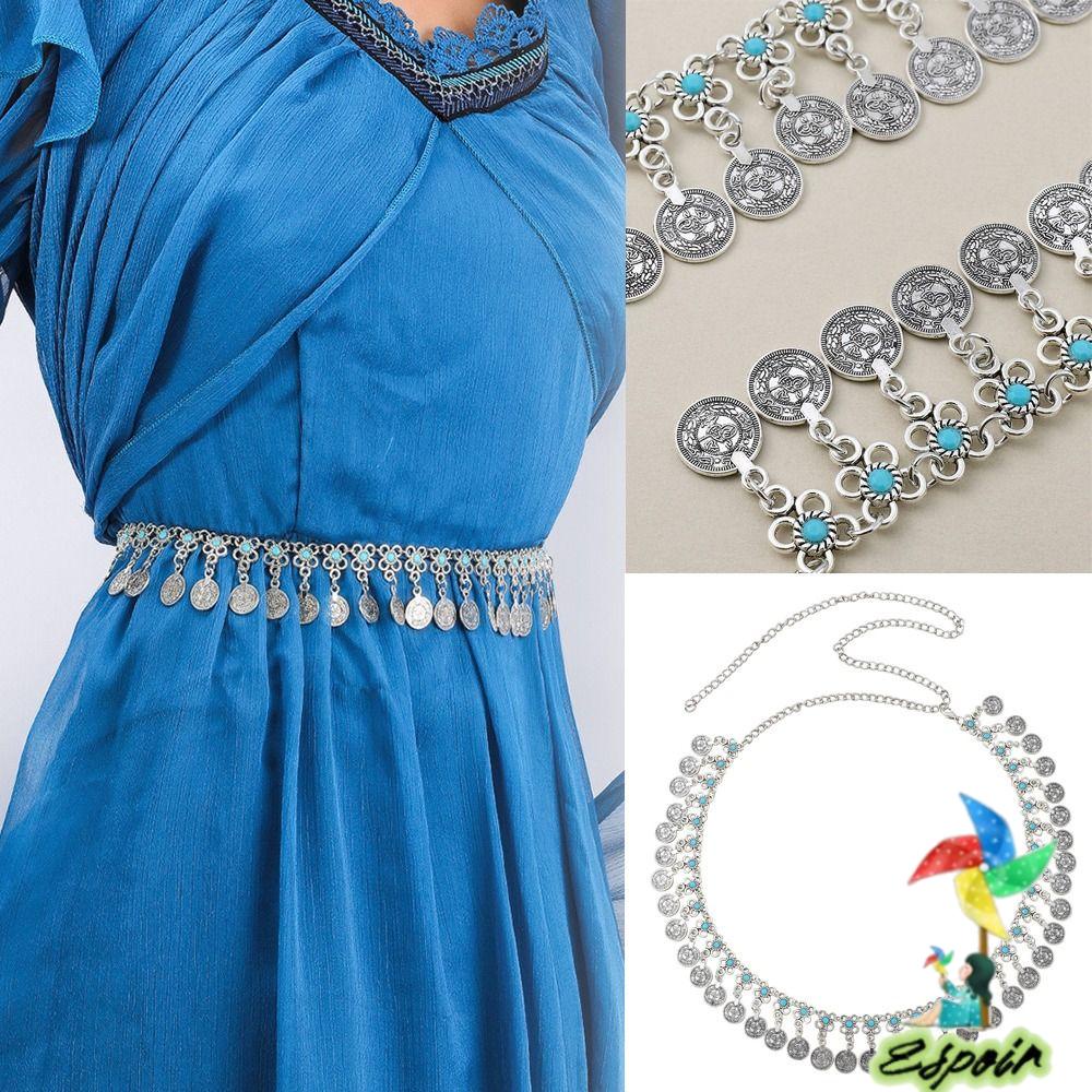 ESPO Thắt Lưng Dây Xích Kim Loại Chuyên Dụng Cho Múa Bụng