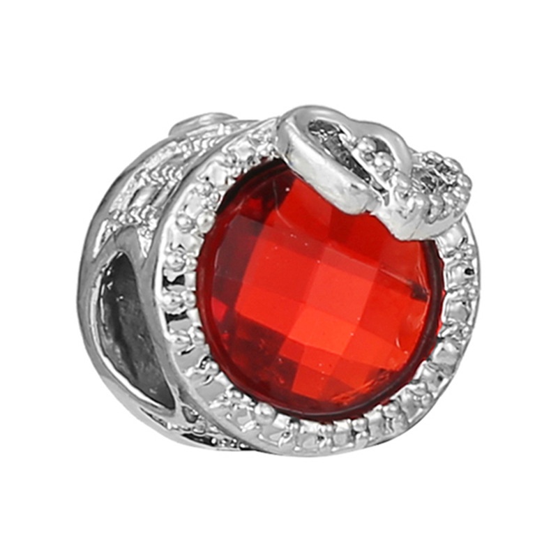 Hạt Charm Hình Trái Tim Đính Pha Lê Chất Lượng Cao Dành Cho Nữ