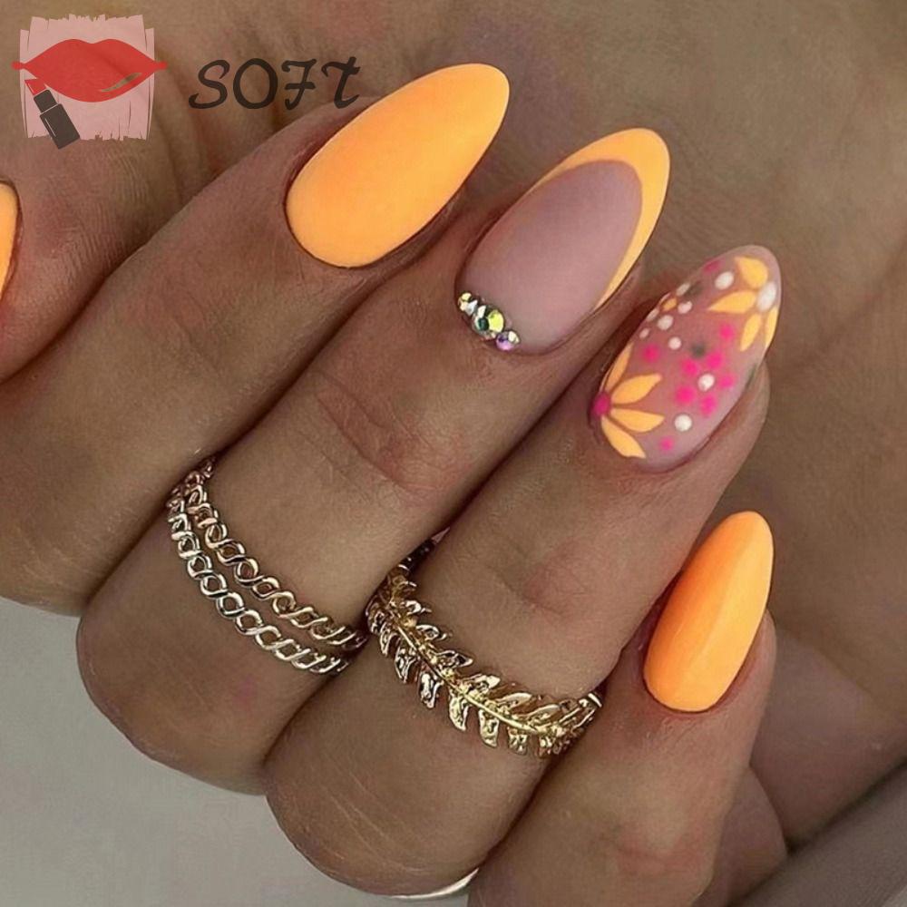 SOFTNESS Móng Tay Giả Dạng Nhấn Trang Trí Nghệ Thuật