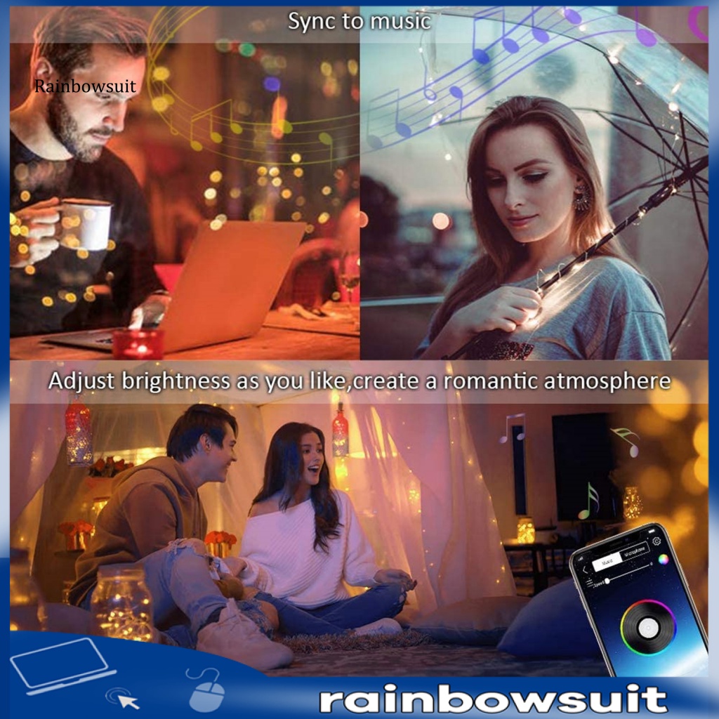 [RB] Dây Đèn LED RGB ABS Bluetooth Độ Sáng Cao Cho Giáng Sinh