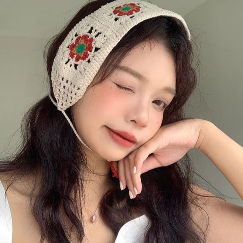 Băng Đô Đan Len Phong Cách Bohemian Thời Trang Cho Nữ