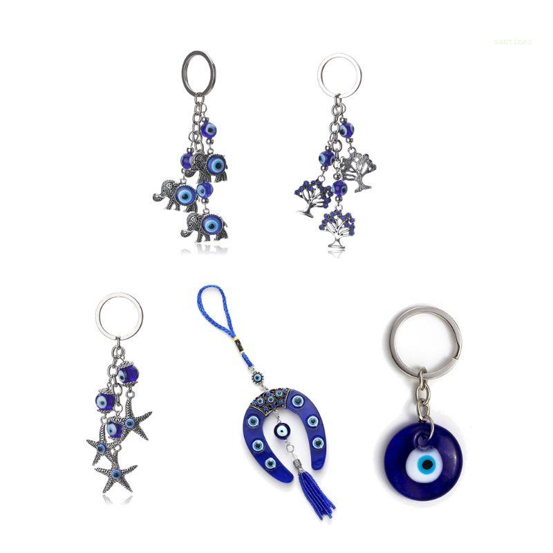 Móc Khóa Hình Mắt Quỷ Thổ Nhĩ Kỳ Màu Xanh Dương Nhỏ Gọn Cho Tiệc Tùng