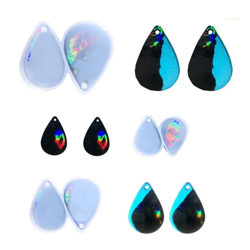 Khuôn Silicone Làm Móc Khóa Hình Giọt Nước Màu Sáng Và Bóng