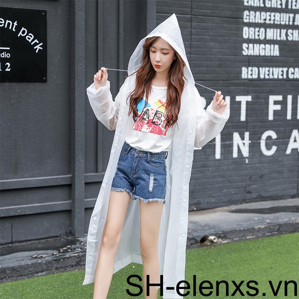 Áo Mưa Dày Dặn Có Nón Trùm Cài Nút Thời Trang Cho Nam Và Nữ