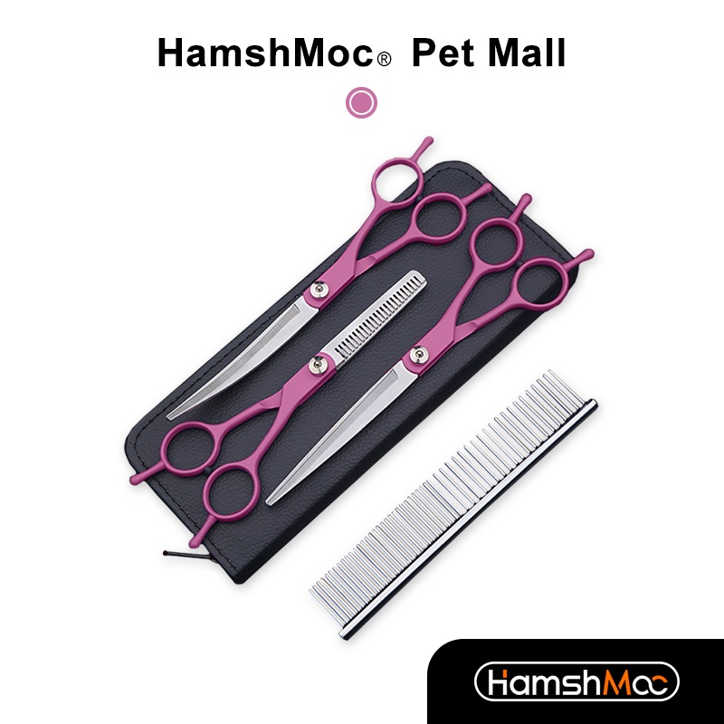 HamshMoc Dụng Cụ Chải Lông Chăm Sóc Thú Cưng Đầu Tròn Bằng Thép Không Gỉ