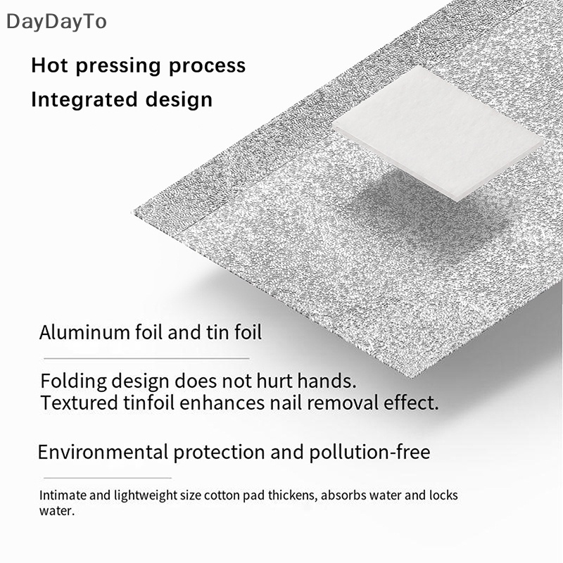 Hộp 100 Miếng Giấy Bạc Tẩy Sơn Móng Tay