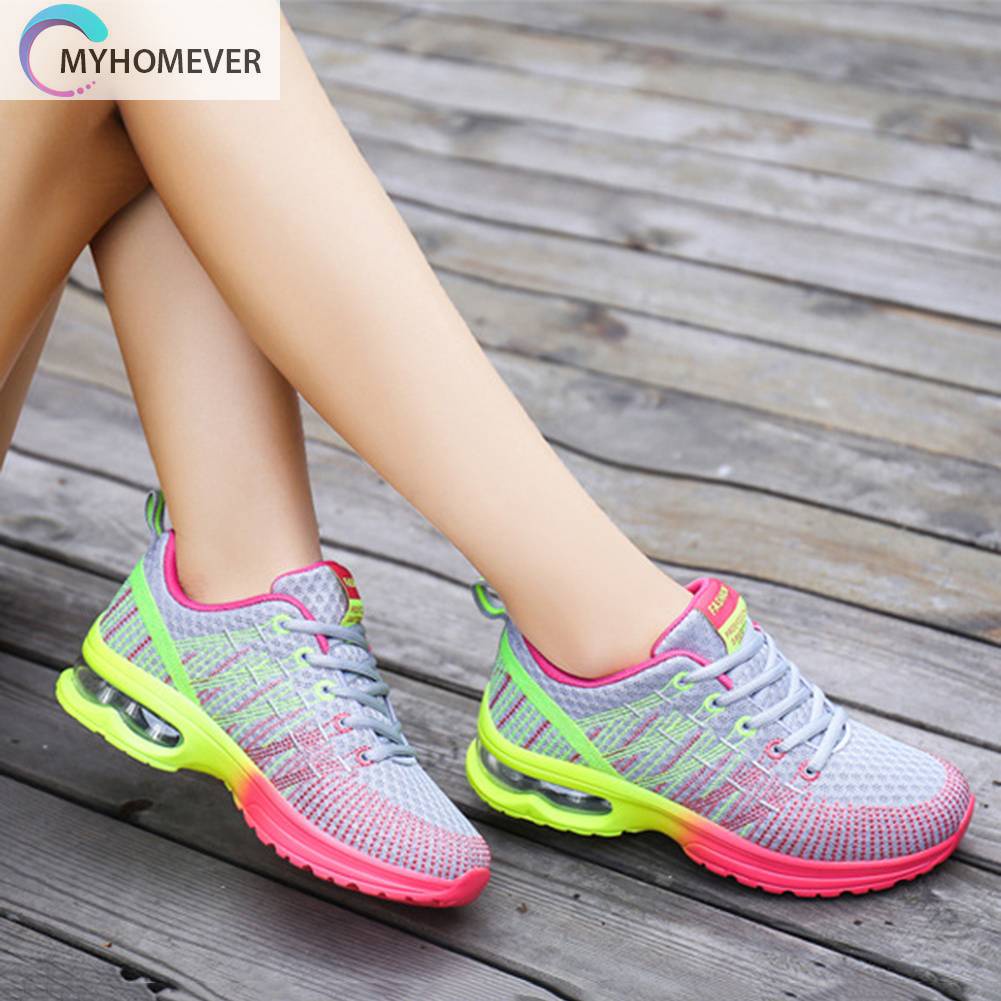 Giày Chạy Bộ Buộc Dây Thoáng Khí Thời Trang Thường Ngày Cho Nữ