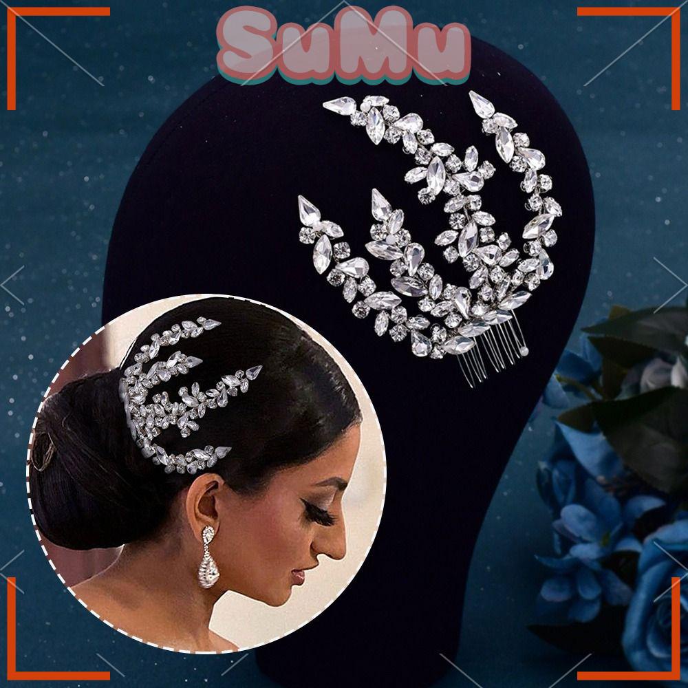 SUMU Lược Cài Tóc Cô Dâu Đính Đá Sang Trọng