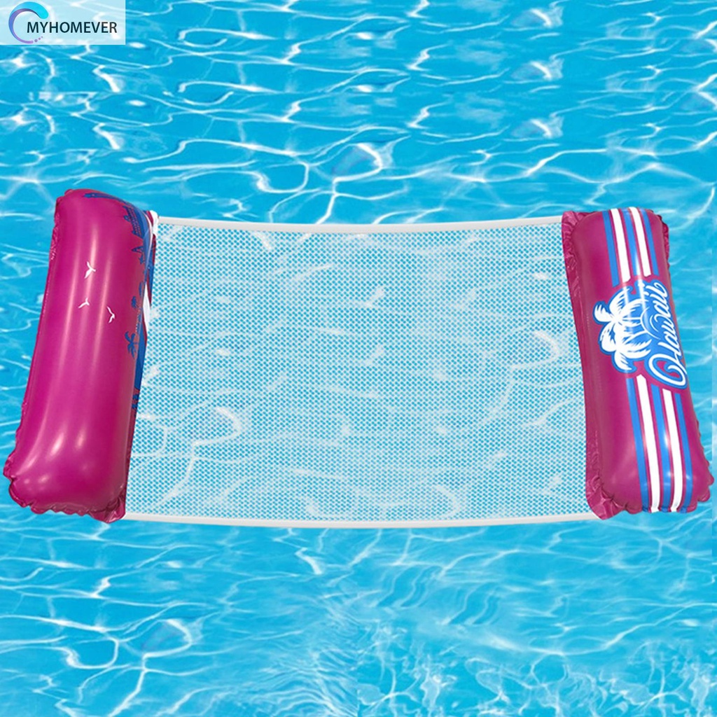 Giường Phao Bơi Bơm Hơi Bằng PVC In Họa Tiết Độc Đáo Kèm Lưới Tiện Dụng