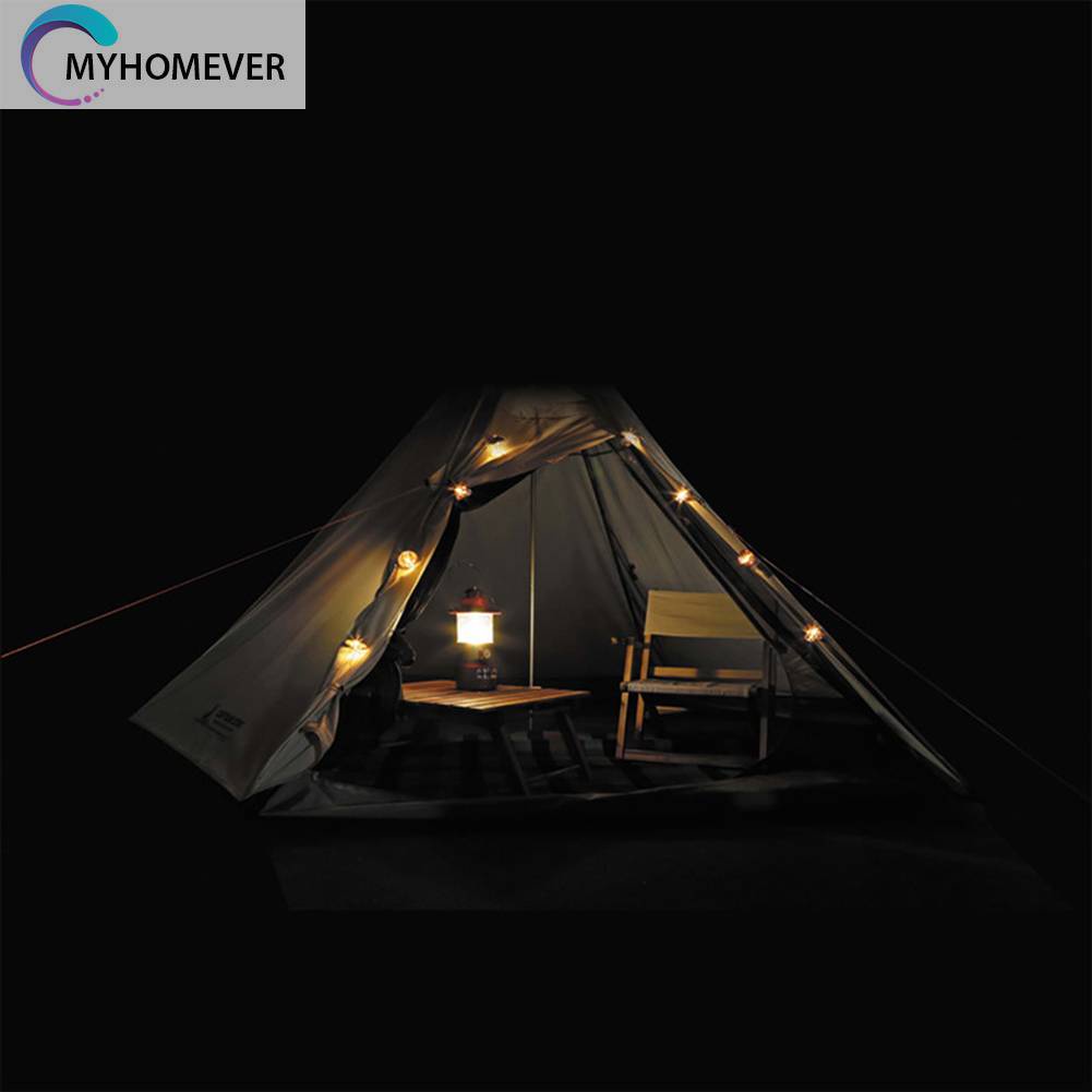 Dây Đèn Cắm Trại Chống Nước IPX4 50LM Phong Cách Retro