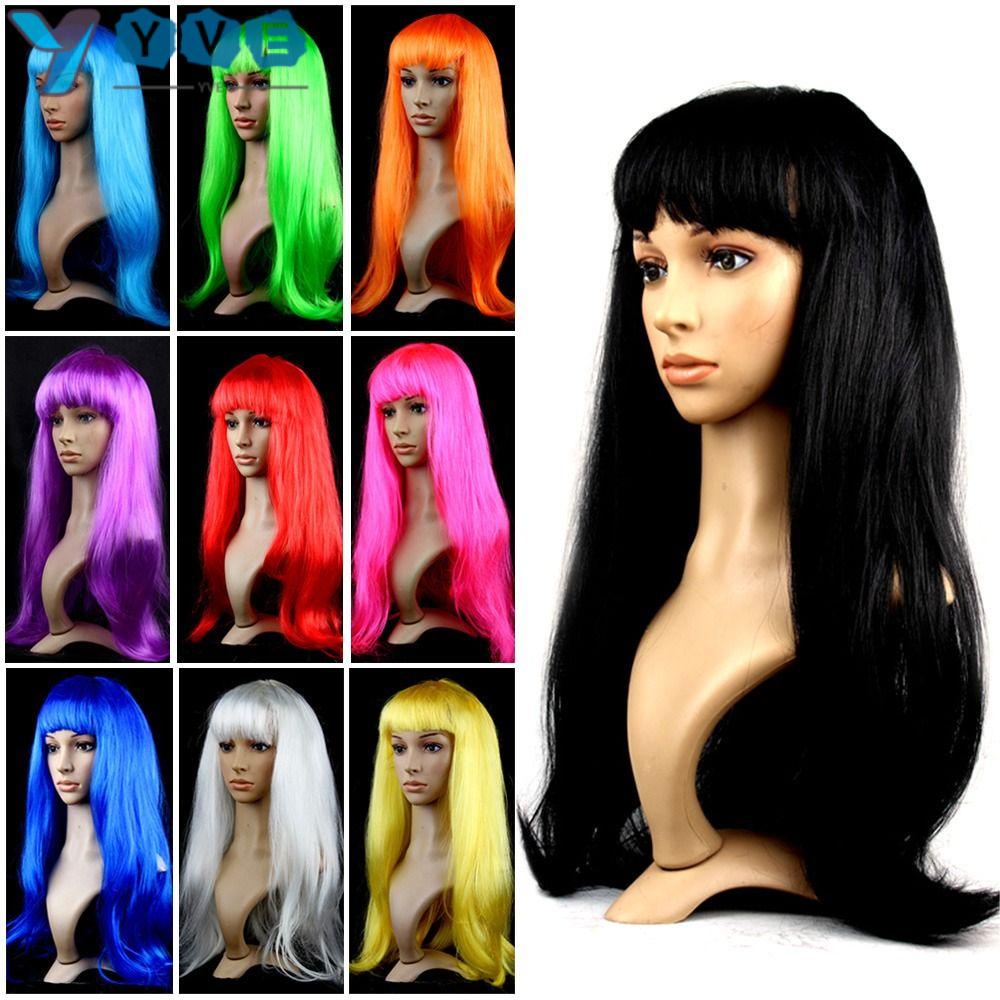 YVE Bộ Tóc Giả Dài Xoăn Dày Chịu Nhiệt Độ Cao Thời Trang Cho Nữ