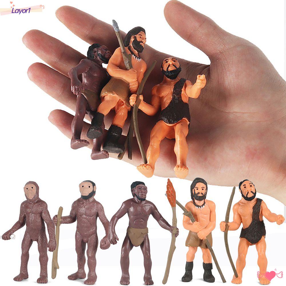 LAYOR1 Set 5 Mô Hình Người Nguyên Thủy Trang Trí Tiểu Cảnh