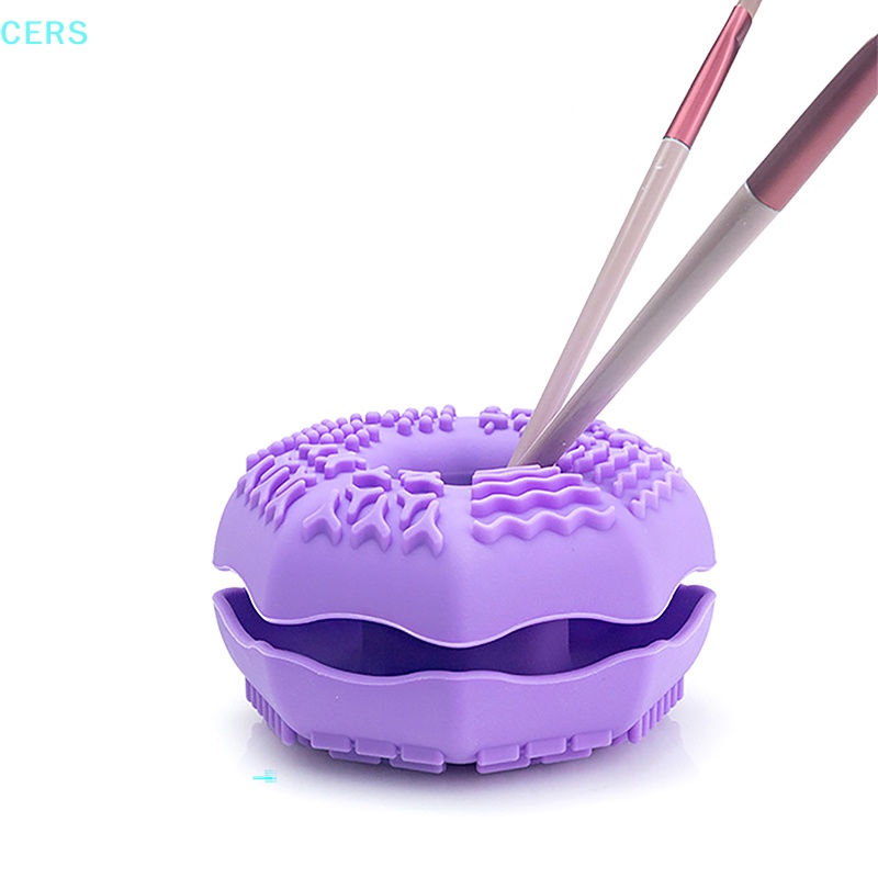 Dụng Cụ Làm Sạch Cọ Trang Điểm Bằng Silicon Mềm Có Thể Gập Lại