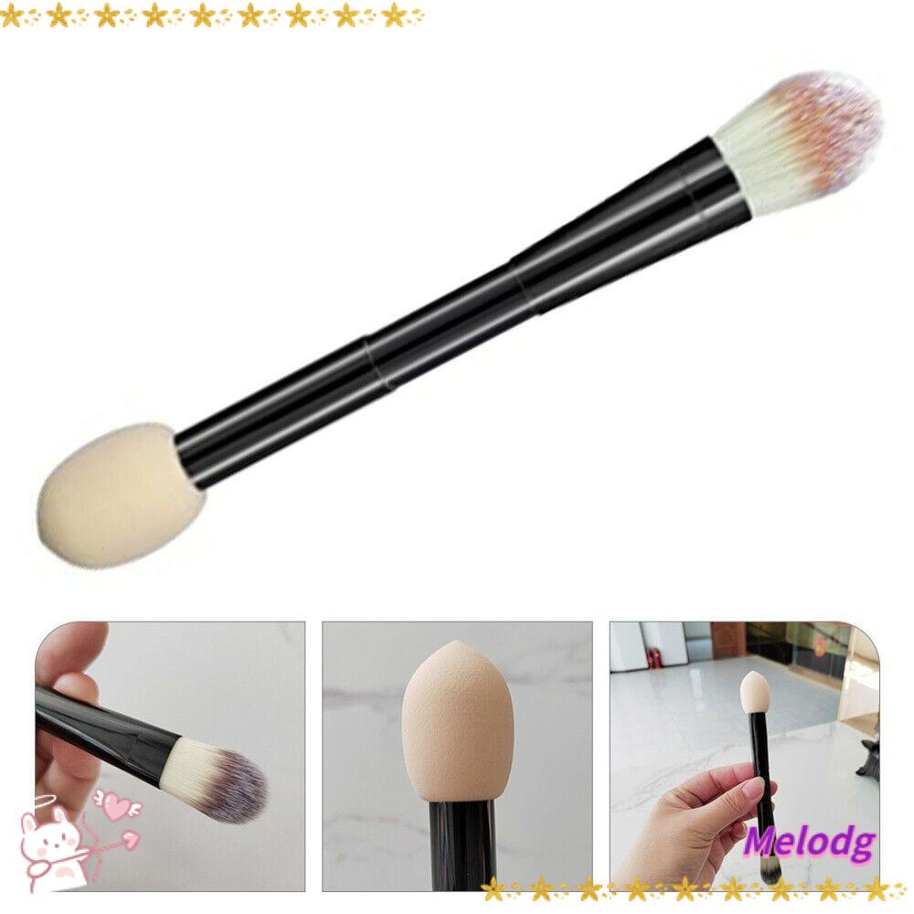 MELODG Cọ Trang Điểm Sợi Nhân Tạo Hai Đầu Bằng Nhựa Tiện Dụng