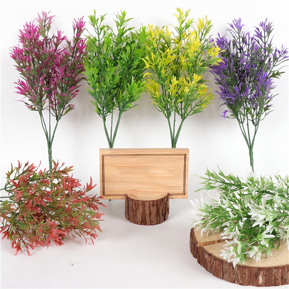 1 Bó Hoa Cỏ Nhân Tạo Có Răng Cưa Nhỏ Trang Trí Nhà Cửa / Khách Sạn / Tiệc Cưới