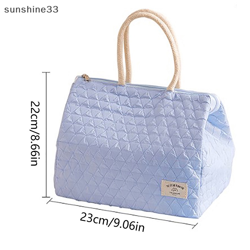 Túi Đựng Hộp Cơm Trưa Cách Nhiệt Chống Thấm Nước Sức Chứa Lớn Kiểu Dáng Đơn Giản Hợp Thời Trang