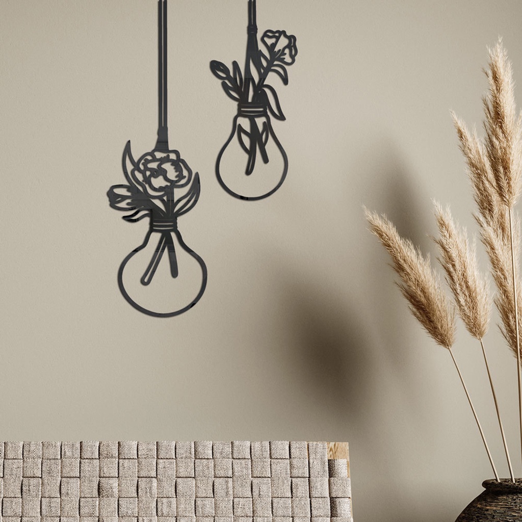 Miếng Dán Tường Trang Trí Tráng Gương Hình Bóng Đèn 3D Bằng Acrylic DIY Dành Cho Nhà Cửa