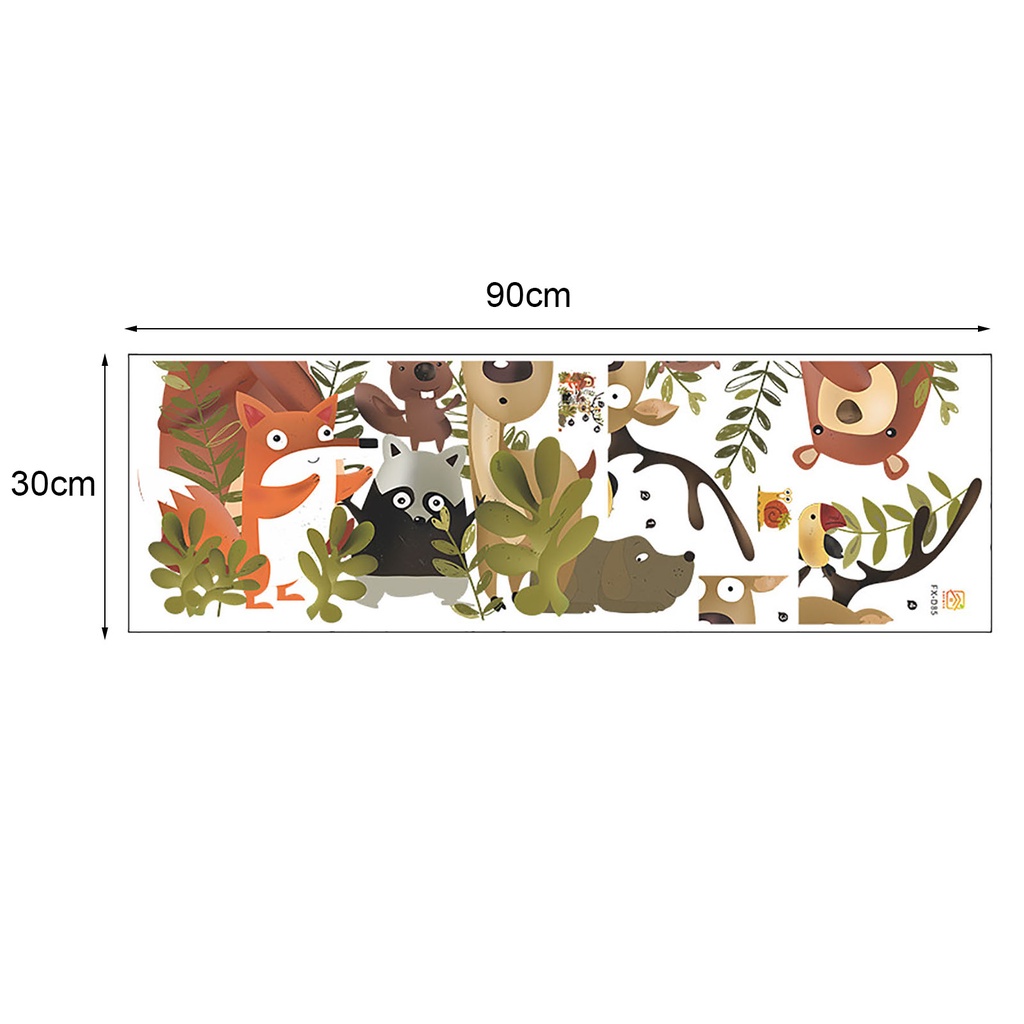 Giấy Dán Tường Bằng PVC Tự Dính Họa Tiết Động Vật Hoạt Hình Trang Trí Nhà Cửa