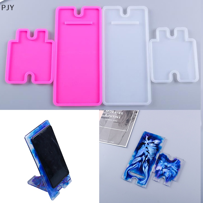 1 Set Khuôn Silicon Làm Giá Đỡ Điện Thoại Epoxy Resin Thủ Công PJ
