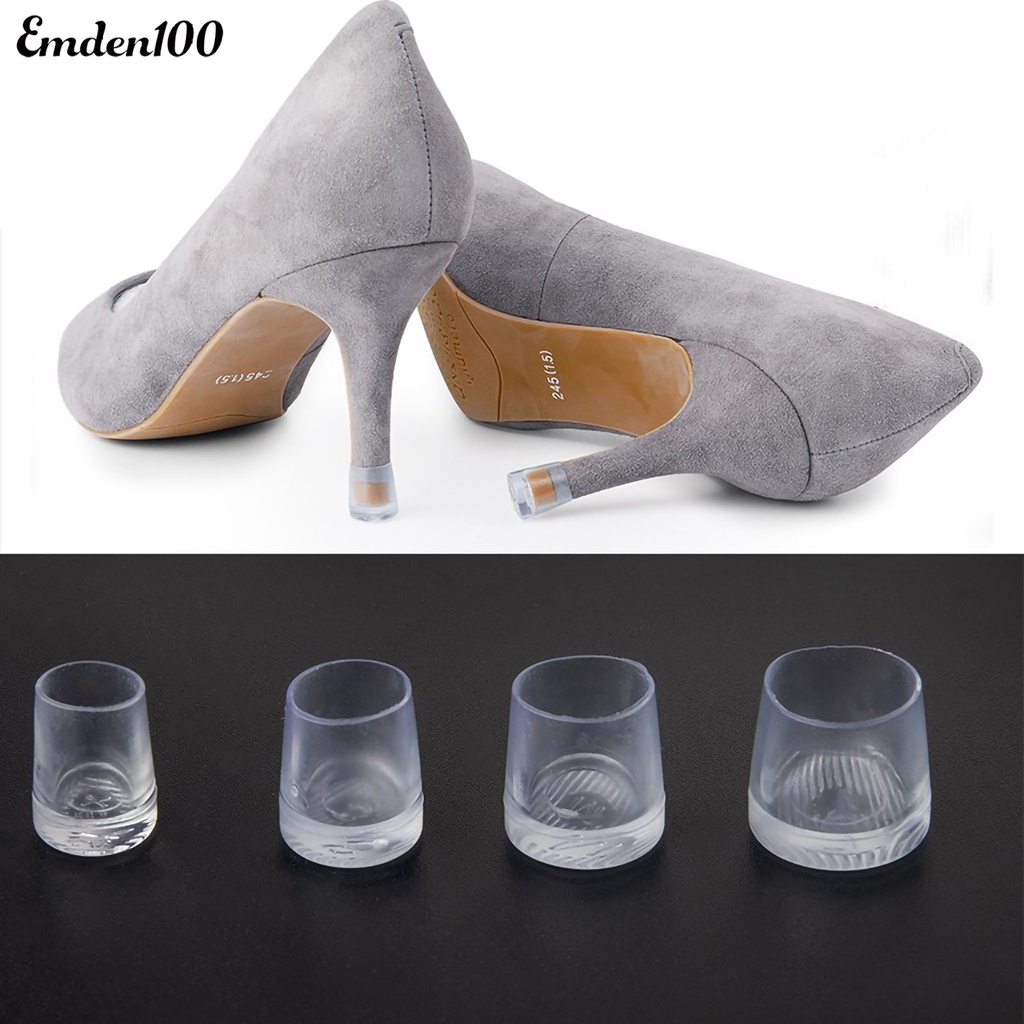 1 Cặp Bọc Gót Giày Cao Gót Bằng PVC Chống Trượt Màu Sắc Thời Trang