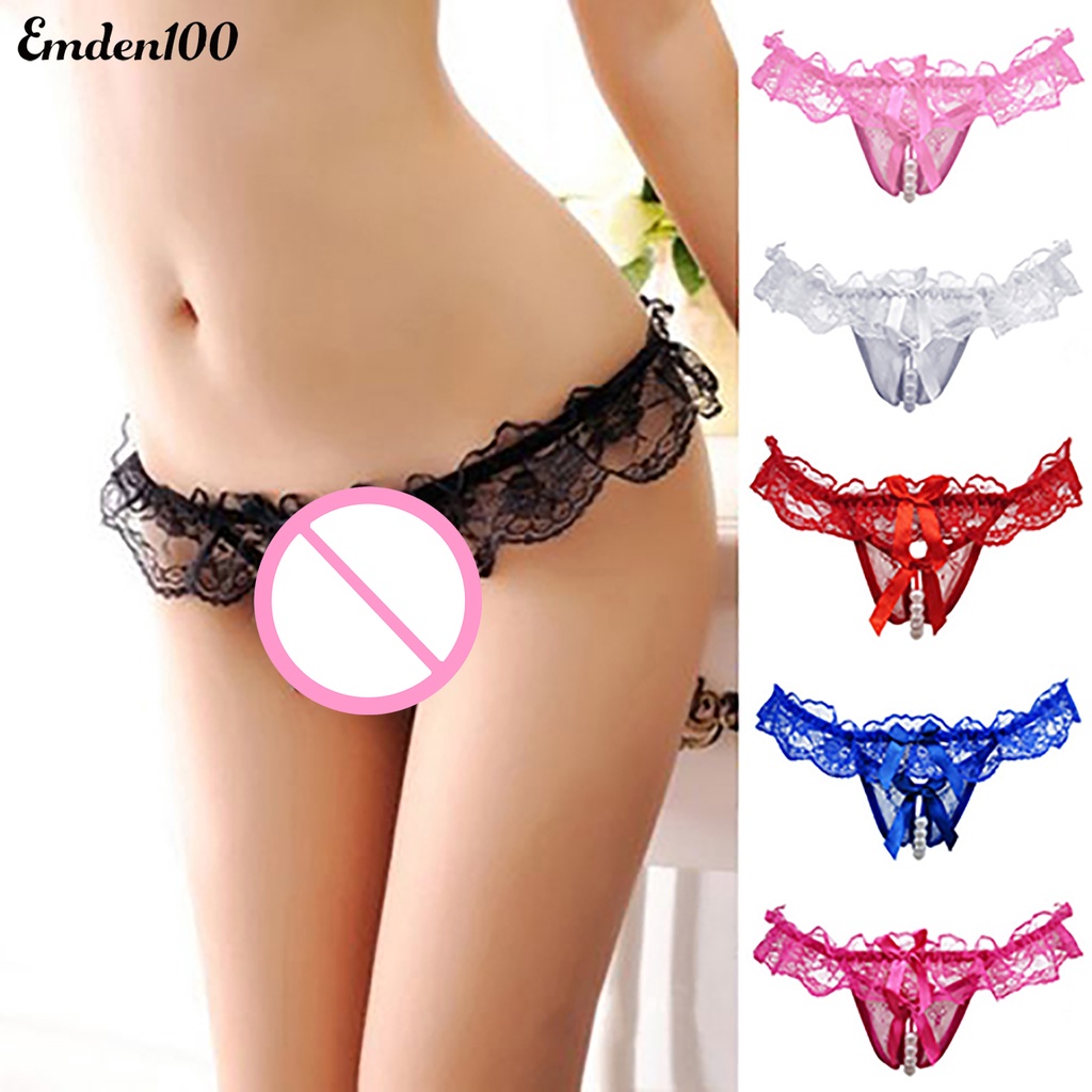 Quần Lót Ren Đính Ngọc Trai Gợi Cảm Cho Nữ