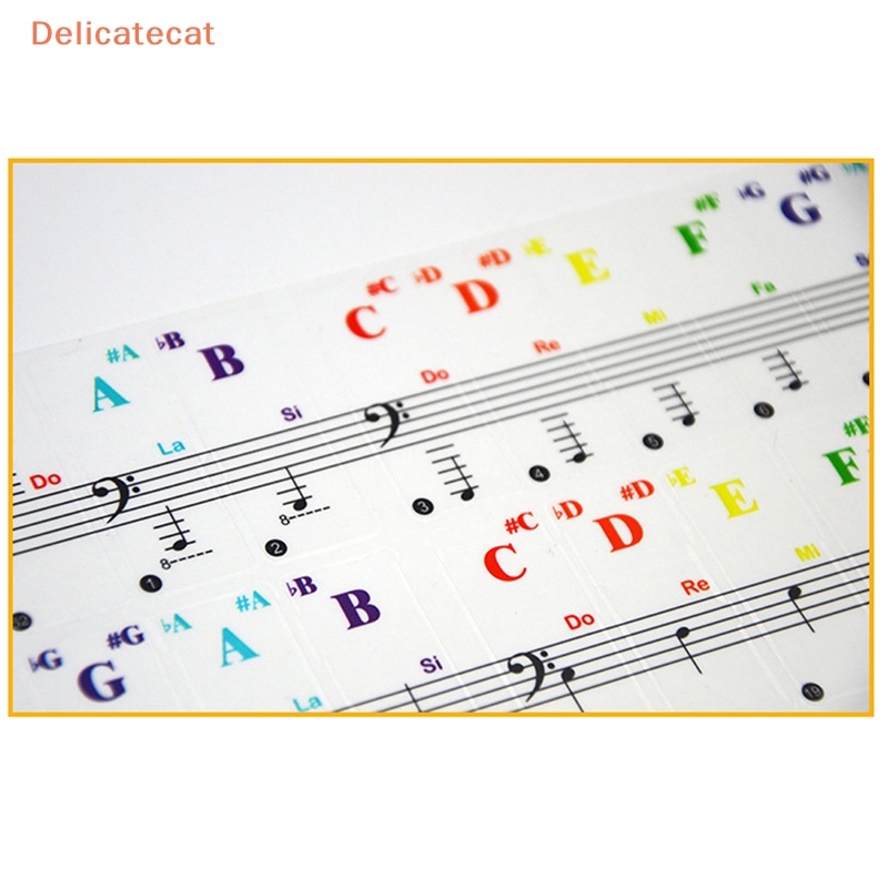 Bộ Sticker Dán Phím Đàn Piano Trong Suốt Nhiều Màu Sắc Dành Cho Trẻ Em