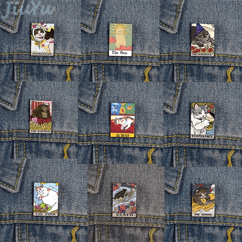 Ghim Cài Áo Hình Mèo Carol Tráng Men Nhiều Mẫu Mã Sáng Tạo