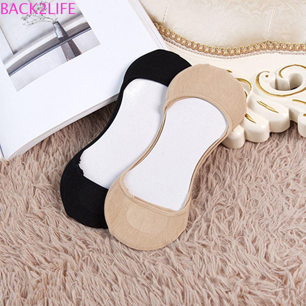 BACK2LIFE Vớ Mỏng Cổ Thấp Vô Hình Thoáng Khí Màu Sắc Đơn Giản