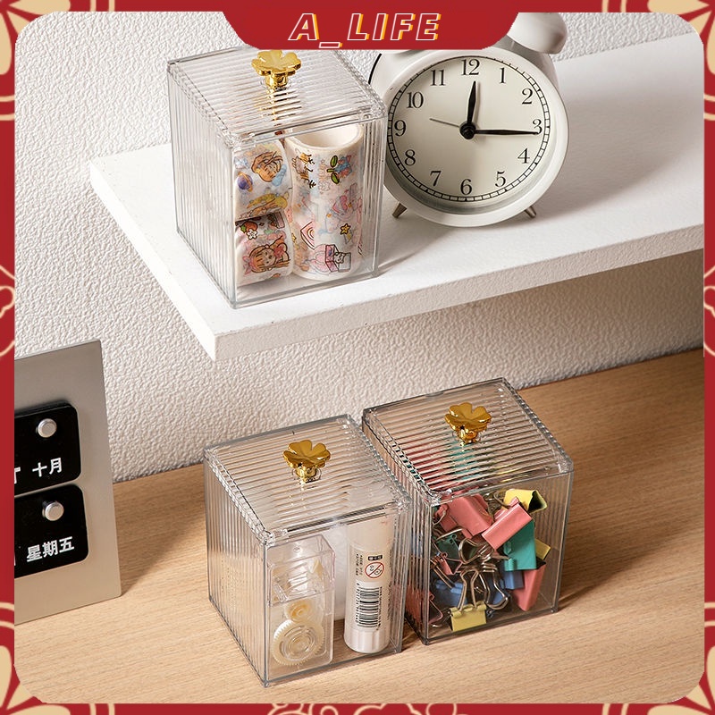 A - LIFE Hộp Đựng Bông / Cọ Trang Điểm / Son Môi Bằng Acrylic Trong Suốt