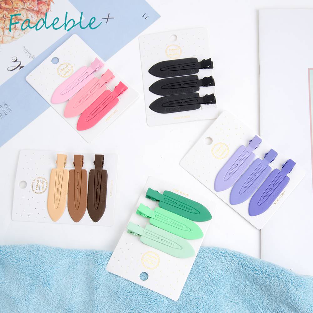 Bộ 3 Kẹp Tóc Không Đường May