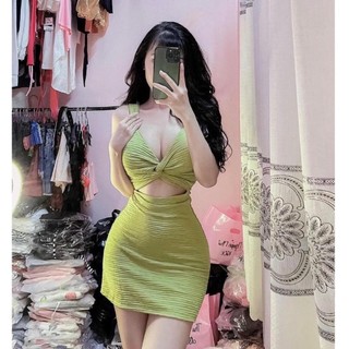 Đầm xốp xoắn có mút chất đẹp