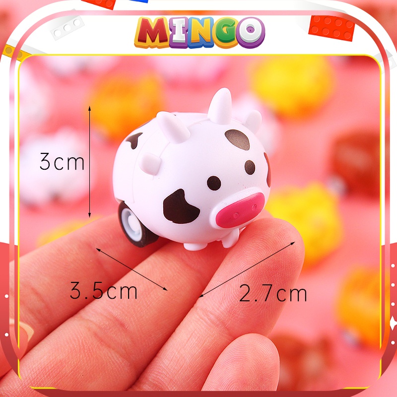 Xe mini hình động vật cute quán tính chạy đà không cần pin dễ thương đồ chơi cho bé 2-6 tuổi -Mingo