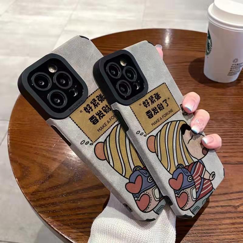 Ốp Điện Thoại TPU Mềm Chống Sốc In Hình Cậu Bé Bút Chì Cho iPhone 11pro Max 14 Promax 11 12 / 13 / 6 / 7 / 8Plus / X Max