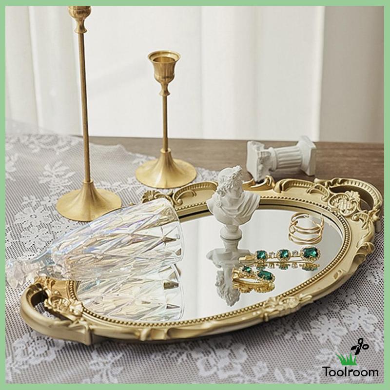 Khay Đựng Nước Hoa / Nước Hoa Tráng Gương Phong Cách Vanity Cổ Điển Dùng Trang Trí Phòng Tắm / Tiệc Cưới