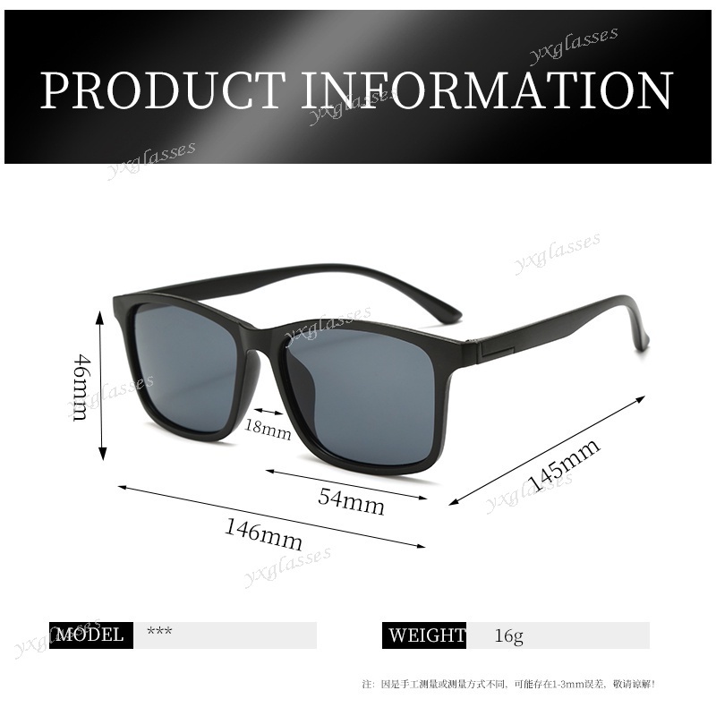 Kính Mát Gọng Vuông Nhiều Màu Sắc Thời Trang Unisex