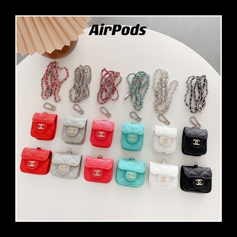 Vỏ Bảo Vệ Hộp Sạc Tai nghe không dây AirPods 1 2 3 4 Pro inPods i12 Bằng Da Sang Trọng Chống Sốc
