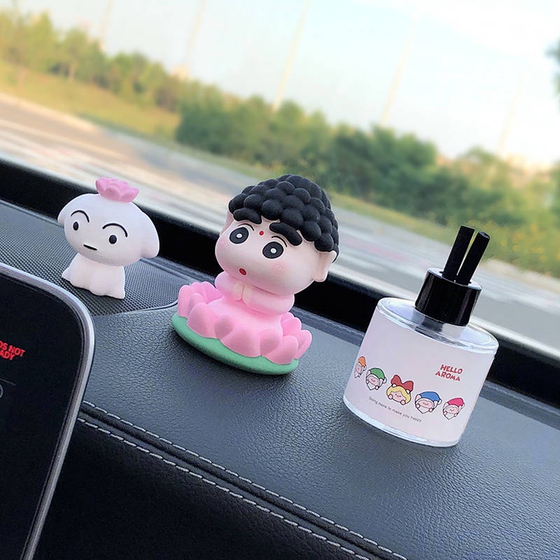 Buddha Xiaoxin Car Decoration Car Accessories Good Luck Lotus Center Console Decoration Car Aromatherapy Perfume Fragrant Stone NUPq